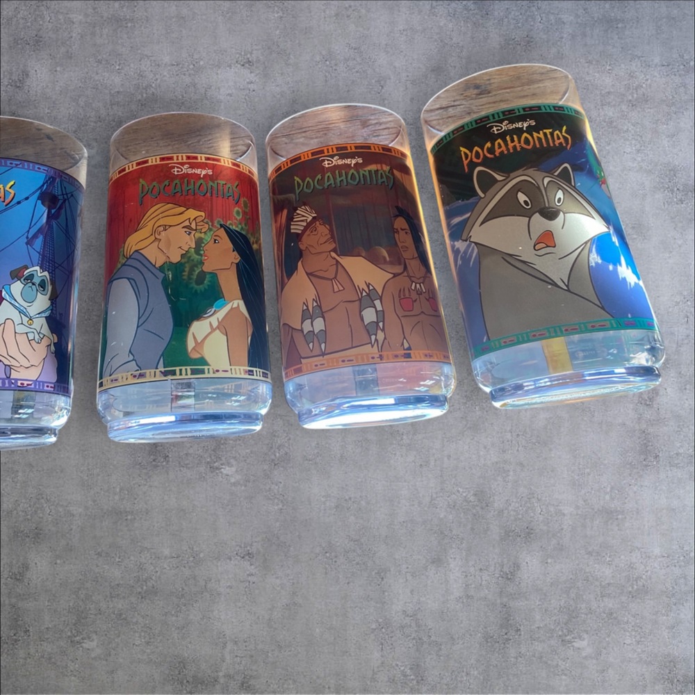 Disney plastic Burger King collection glasses